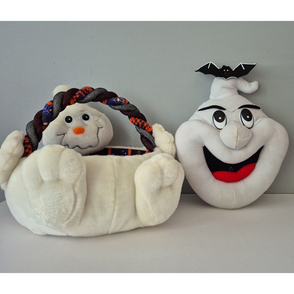 VTG Kids of America Halloween Ghost Basket Electronic Door Greeter Tested Works